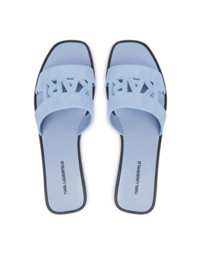 KARL LAGERFELD Klapki Skoot III KL80407C Niebieski