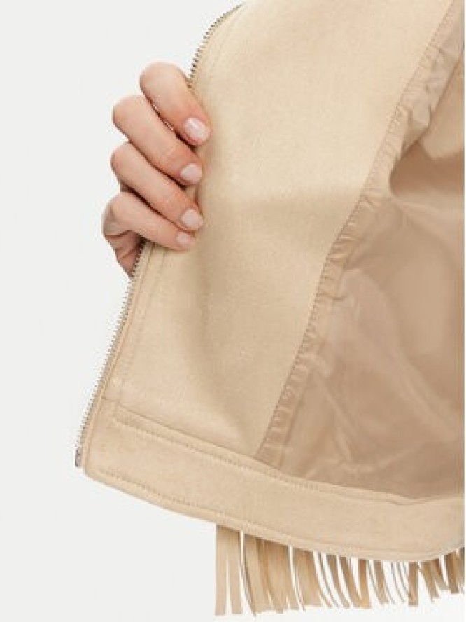 Noisy May Kurtka z imitacji skóry Abby 27033110 Beżowy Regular Fit