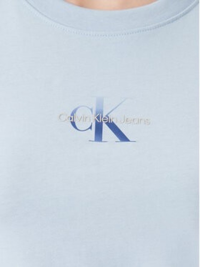 Calvin Klein Jeans T-Shirt Gradient Monologo J20J225252 Błękitny Slim Fit