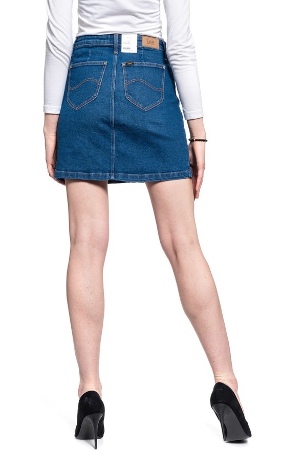 LEE A LINE ZIP SKIRT DAMSKA SPÓDNICA JEANSOWA L38FLTYM 112108157