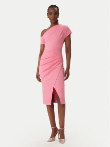 Rinascimento Sukienka koktajlowa CFC0127793003 Różowy Slim Fit