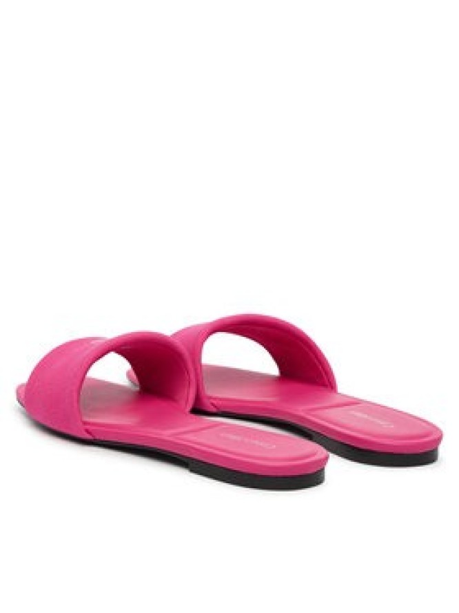 Calvin Klein Klapki Square Flat Sndl Canvas Hw HW0HW03129 Różowy
