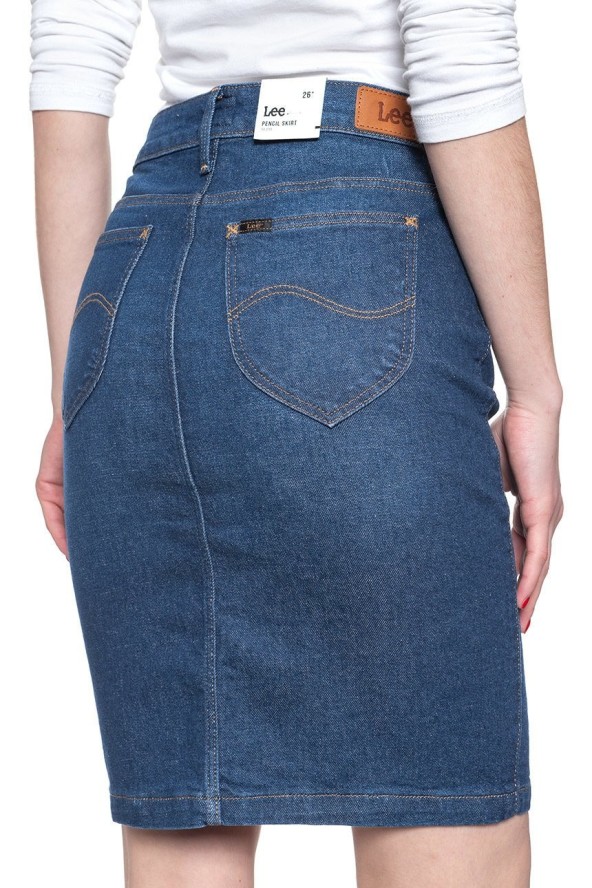 SPÓDNICA JEANSOWA LEE PENCIL SKIRT DARK GARNER L38GDJUV 112108166