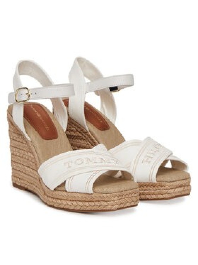 Tommy Hilfiger Espadryle Tommy Hilfiger Espad High Wedge FW0FW08668 Écru