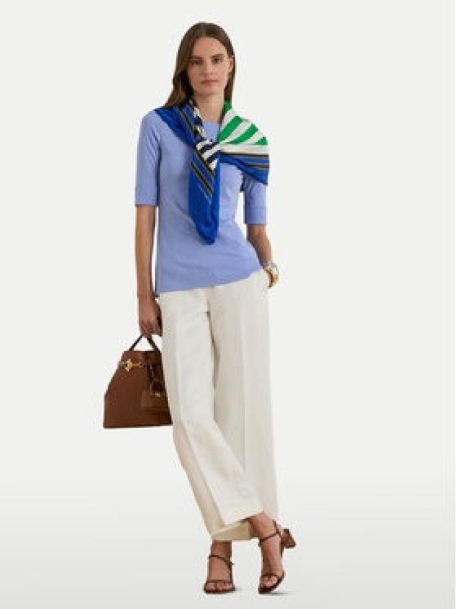 LAUREN RALPH LAUREN Bluzka 200654963199 Błękitny Slim Fit