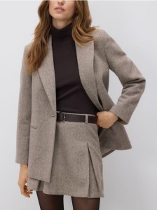 Marynarka z wełną - beżowy