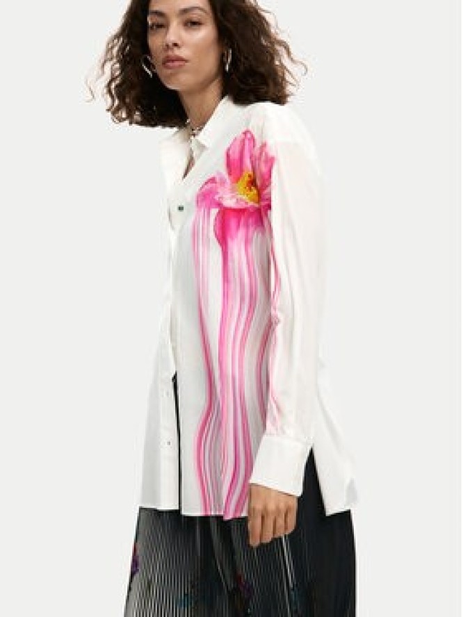 Desigual Koszula Gloss 26SWCW18 Biały Regular Fit