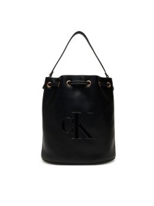 Calvin Klein Torebka Bold Ck Large Bucket Bag LV04F3232G Czarny