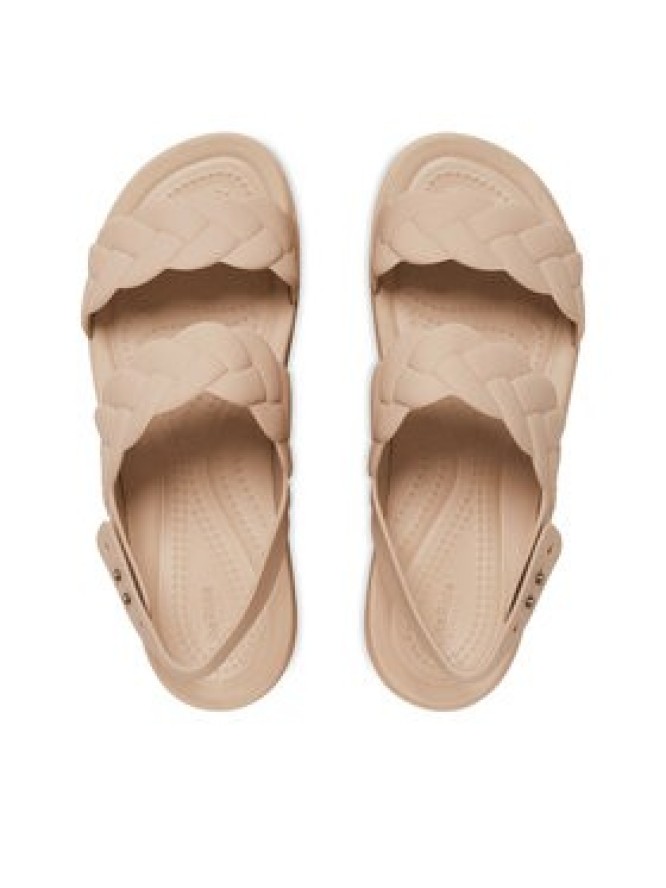 Crocs Sandały Brooklyn Woven Upper LW 209977 Beżowy