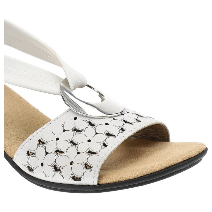 Białe Sandały Rieker Wygodne Buty Damskie