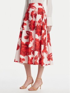 Artigli Spódnica midi ACGO002398 325 Czerwony Regular Fit