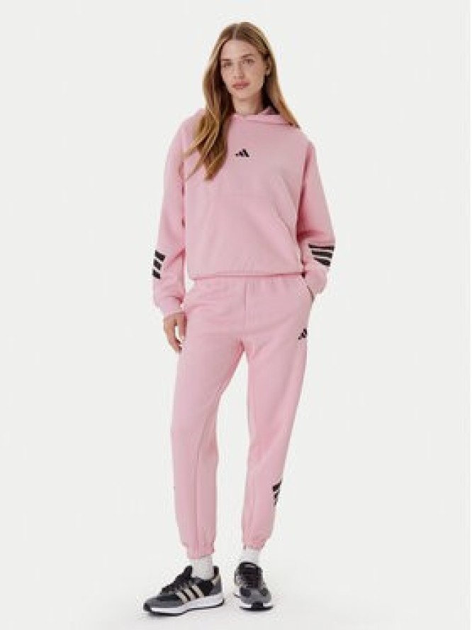 adidas Bluza Future Icons 3-Stripes JE0183 Różowy Loose Fit