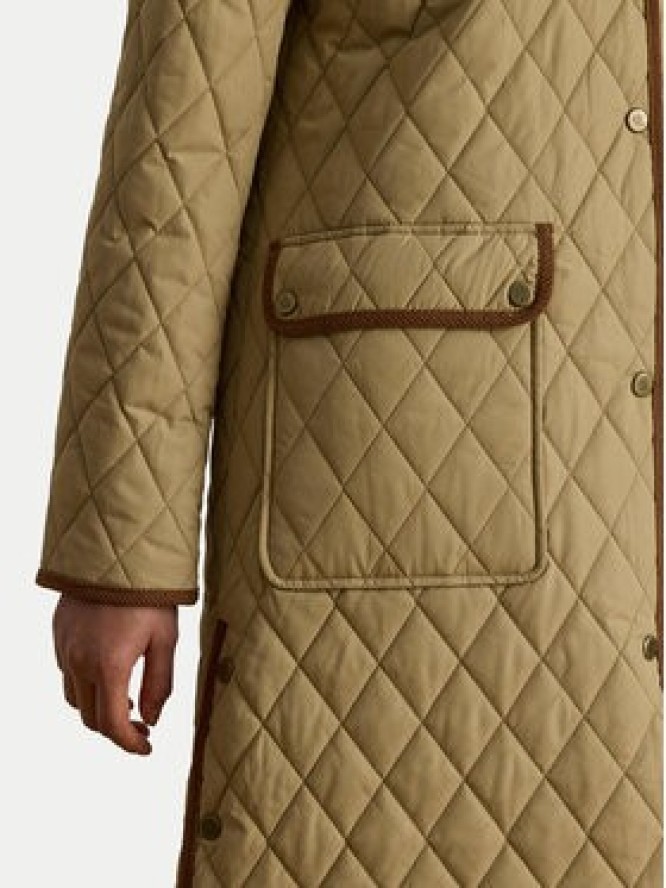 LAUREN RALPH LAUREN Kurtka przejściowa Crested 3/4 Quilt 297P18059002 Beżowy Regular Fit