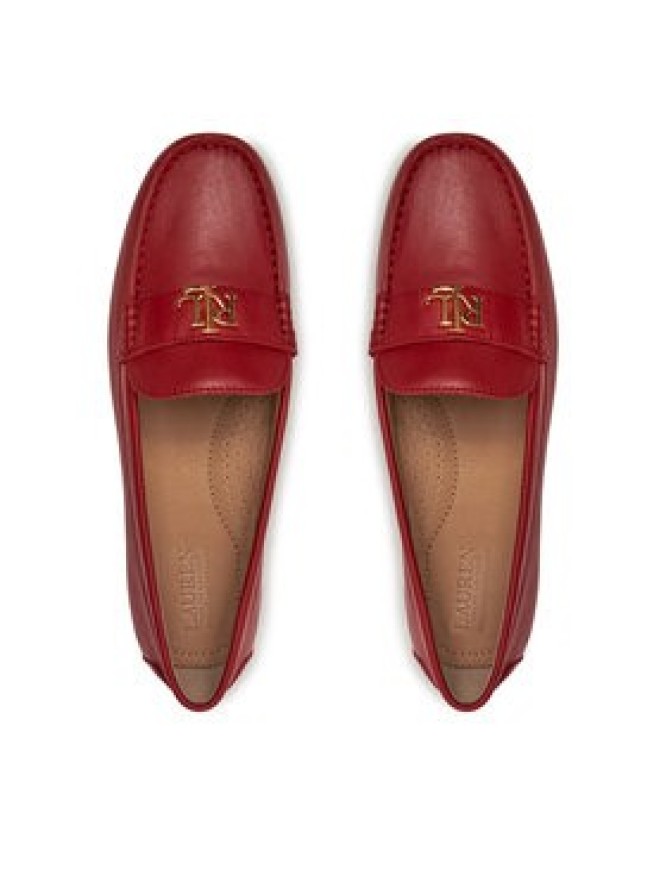 LAUREN RALPH LAUREN Mokasyny Barnsbury 802852847021 Czerwony