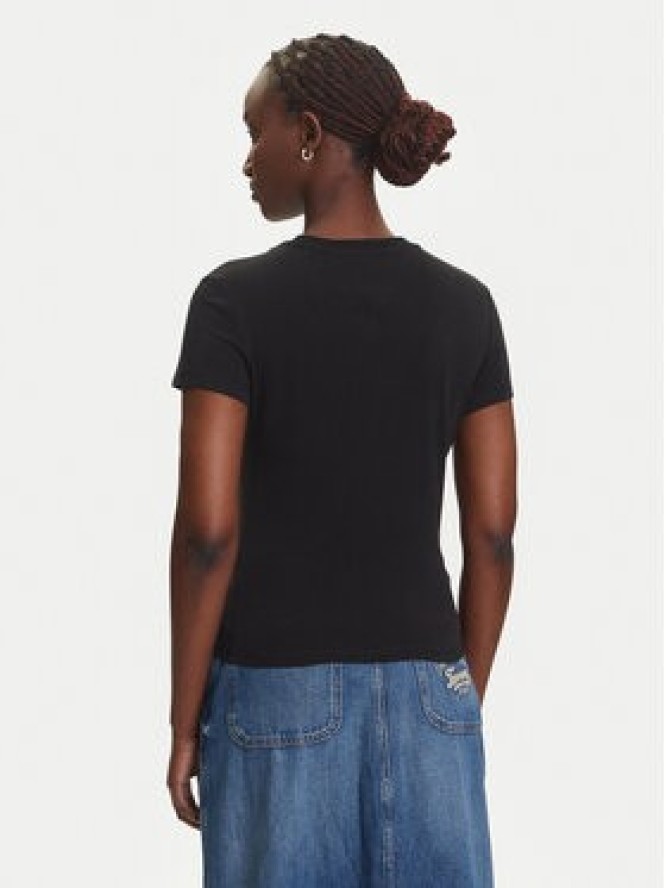 Tommy Jeans T-Shirt Linear DW0DW21422 Czarny Slim Fit