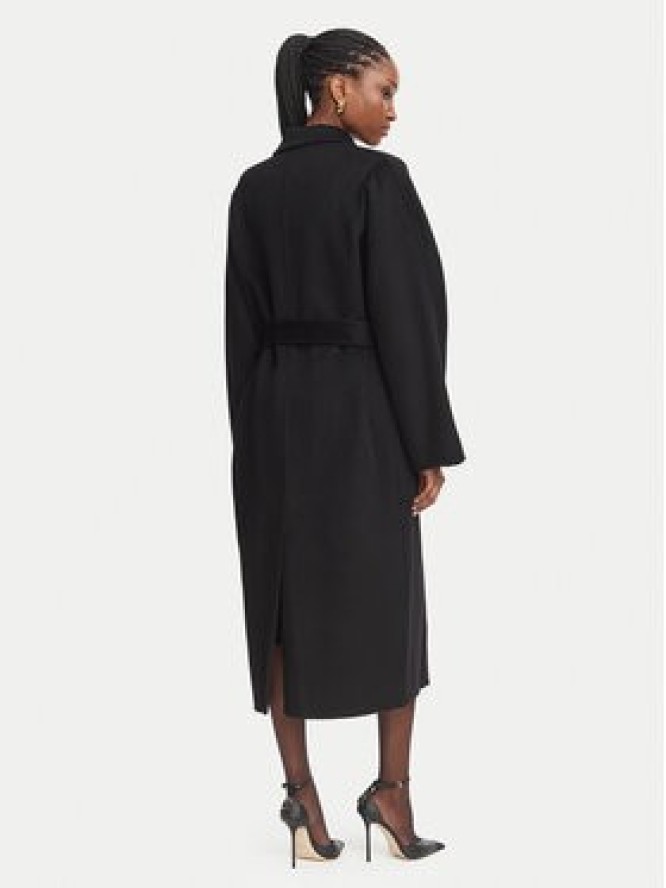 Elisabetta Franchi Płaszcz wełniany CP-01D-66E2-V850 Czarny Regular Fit