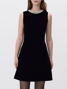 Sukienka mini z ozdobnymi detalami - czarny