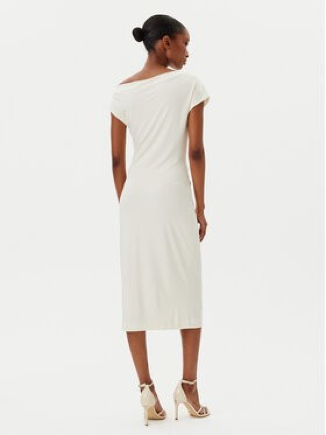 BOSS Sukienka koktajlowa Etrimi2 50540871 Écru Slim Fit