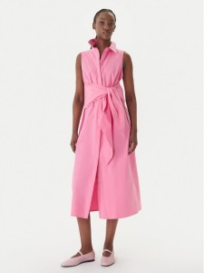 LOLA CASADEMUNT Sukienka koszulowa LS2616085 Różowy Regular Fit