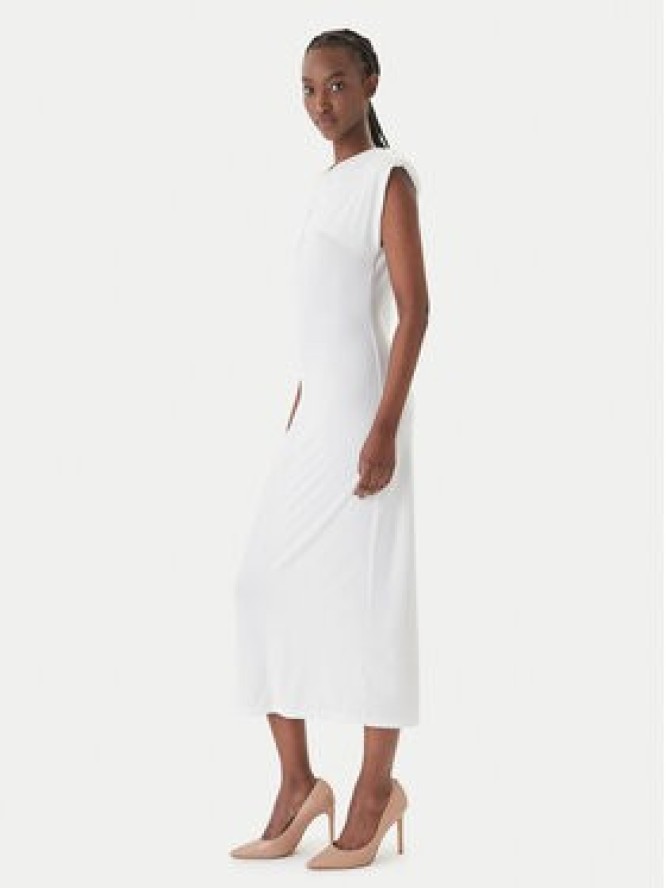 Fracomina Sukienka koktajlowa FS26SD2008W62601 Biały Slim Fit