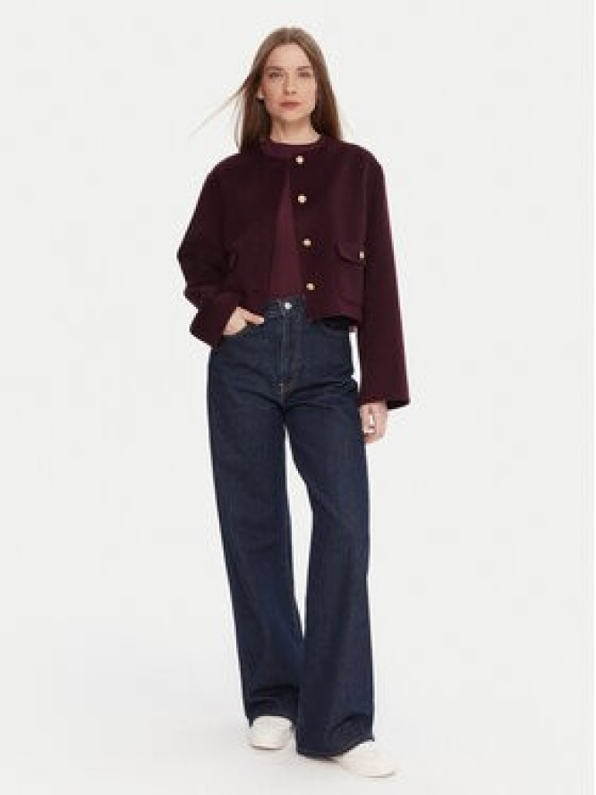 Tommy Hilfiger Kurtka przejściowa WW0WW47446 Bordowy Regular Fit