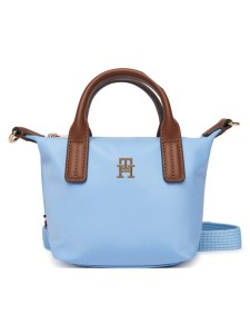 Tommy Hilfiger Torebka Popette Micro Tote AW0AW18368 Błękitny