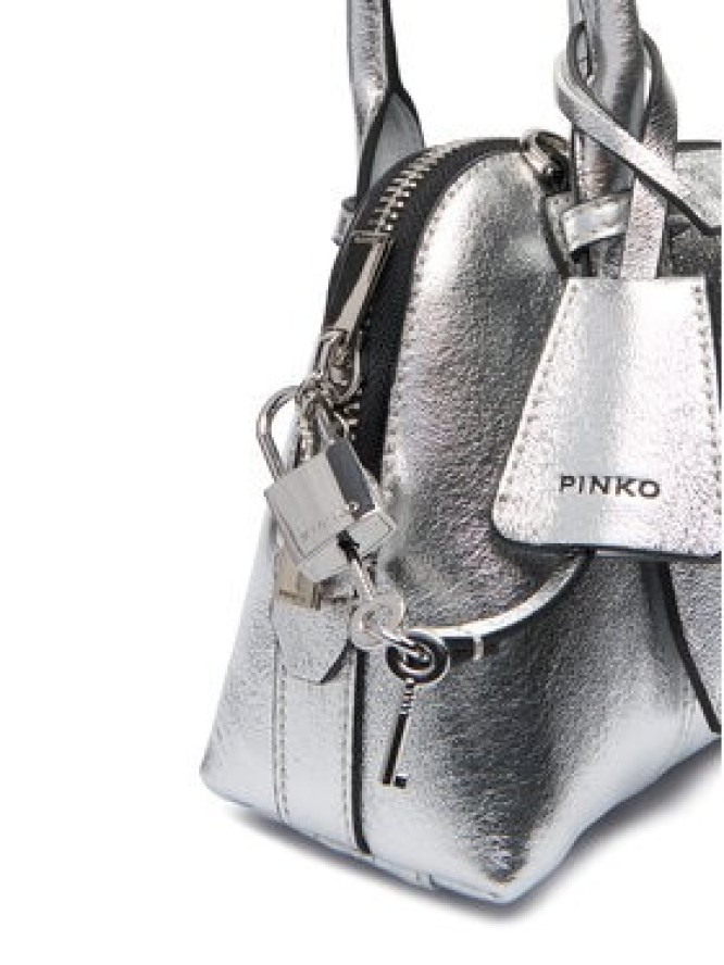 PINKO Torebka Bowling Bag Zip Mini AI 25-26 PLTT 105333 A0QO Srebrny