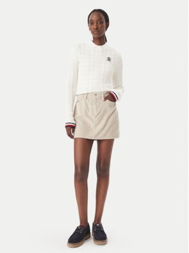 Tommy Jeans Spódnica mini DW0DW23388 Beżowy Regular Fit