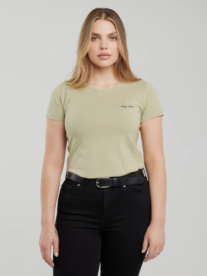 Koszulka damska z niewielkim logo zielona Irsera 300