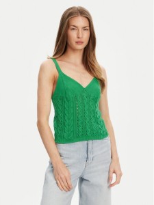 United Colors Of Benetton Top 101TDH01B Zielony Slim Fit