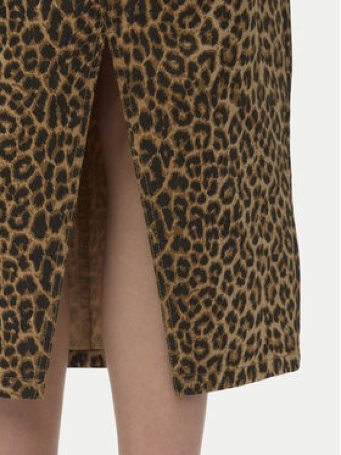 Vero Moda Spódnica jeansowa Veri 10331065 Brązowy Regular Fit