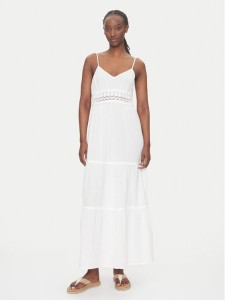 Vero Moda Sukienka letnia Quincy 10324588 Biały Regular Fit