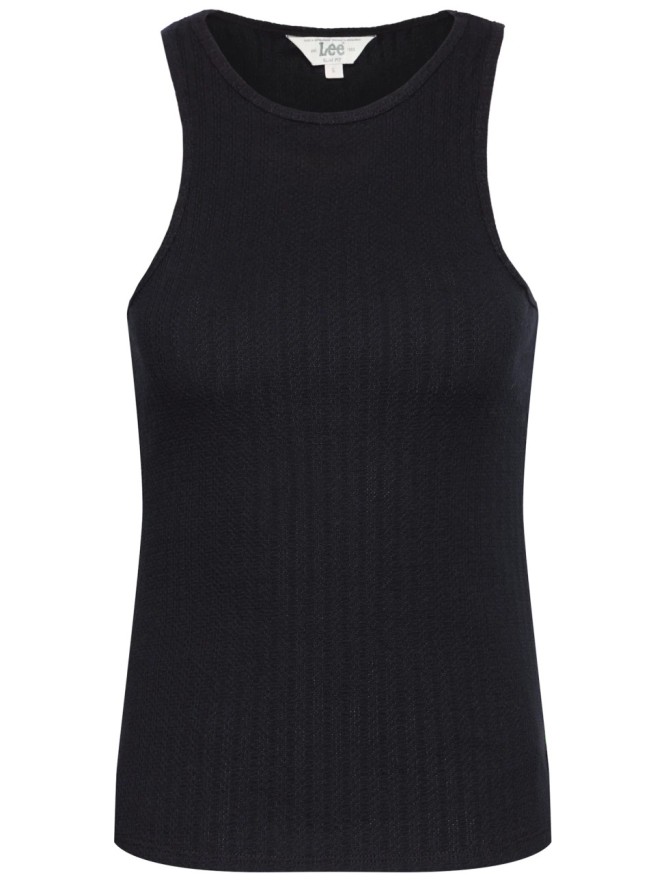 LEE RIBBED TANK DAMSKA BLUZKA NA RAMIĄCZKA BLACK L44QPJ0 112109957