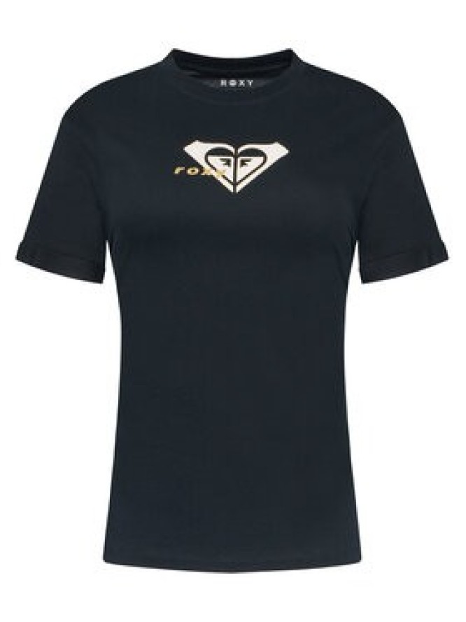 Roxy T-Shirt Oceanregular ERJZT06078 Czarny Regular Fit