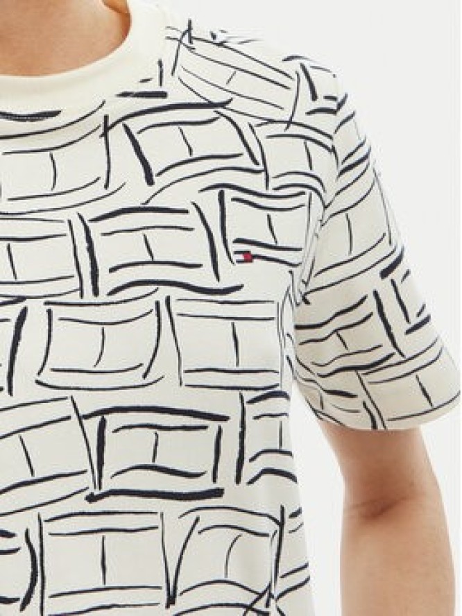 Tommy Hilfiger T-Shirt WW0WW49646 Biały Boxy Fit