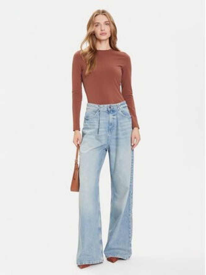 Guess Jeans Bluzka W4YI22 J1314 Brązowy Slim Fit