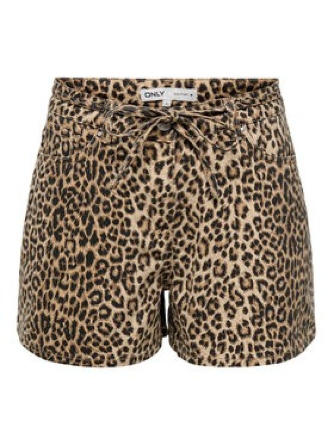 ONLY Szorty materiałowe Naomi 15347131 Brązowy Regular Fit