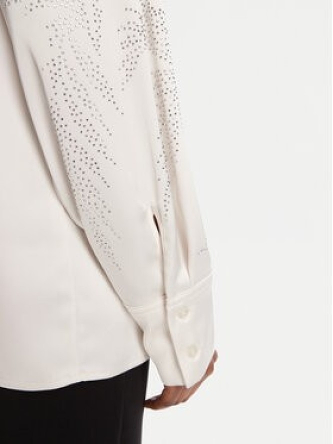 Guess Koszula W5YH40 WFQC2 Écru Regular Fit