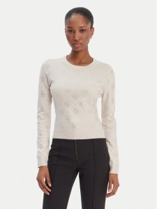 Guess Sweter W6RR66 Z3JD2 Beżowy Regular Fit