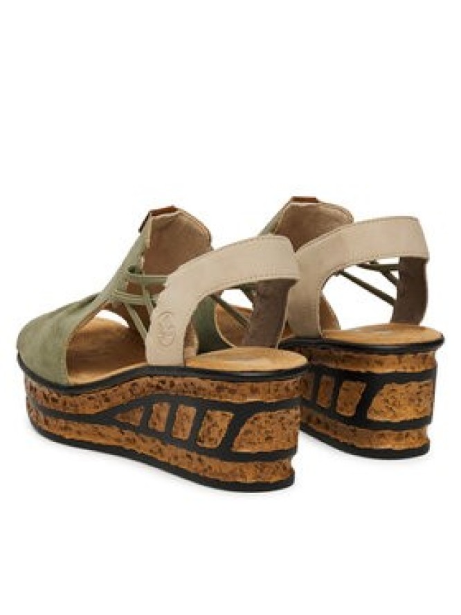 Rieker Sandały 68175-52 Zielony