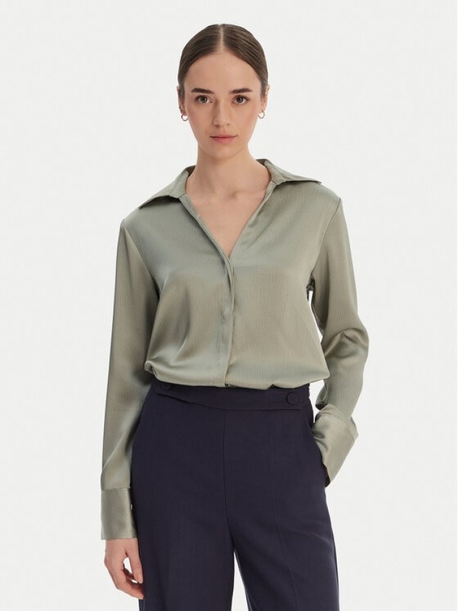 Calvin Klein Koszula Hammered LV044F129G Beżowy Regular Fit