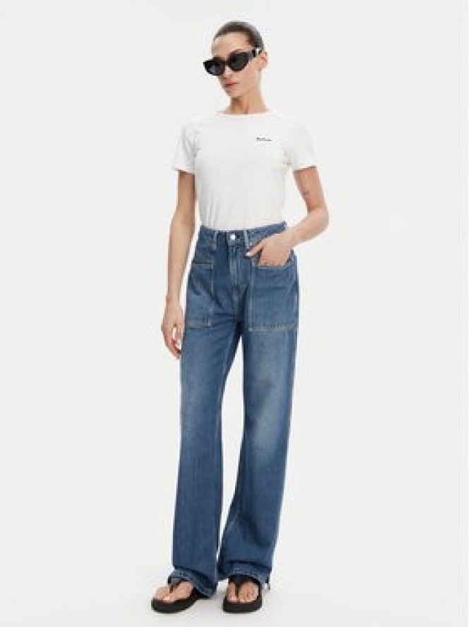 Barbour T-Shirt Saltford LTS0666WH11 Biały Regular Fit