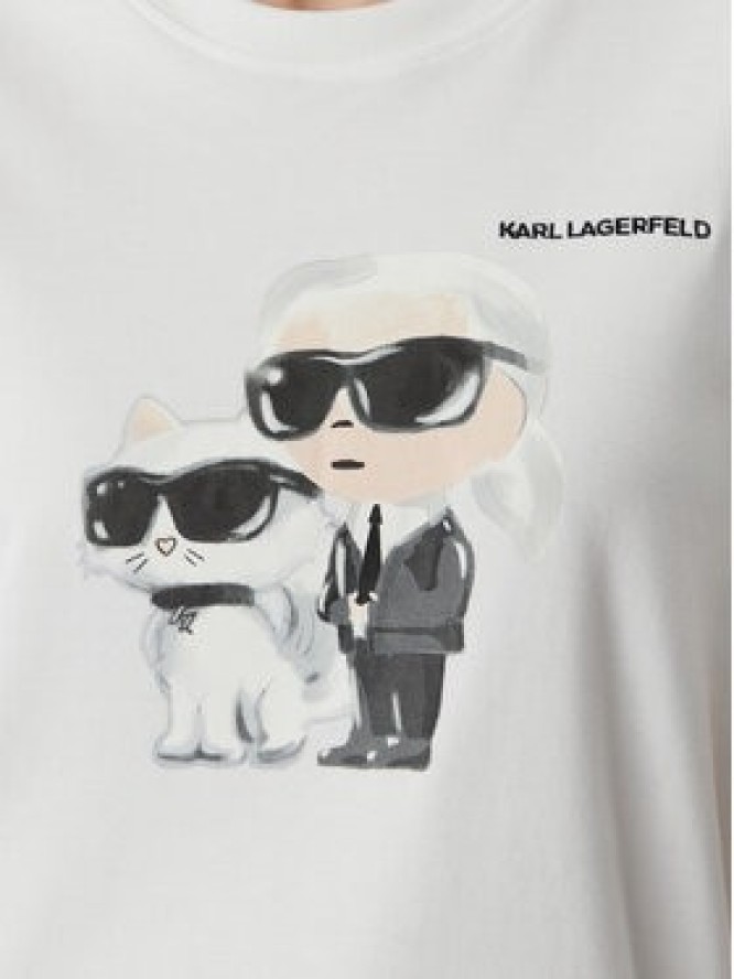 KARL LAGERFELD T-Shirt A3W17077 Biały Regular Fit
