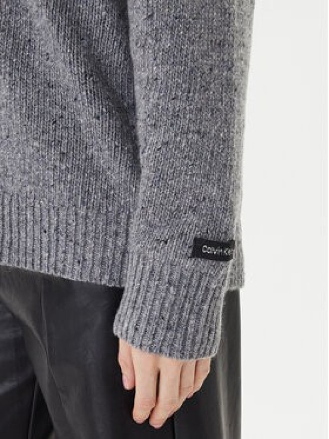 Calvin Klein Jeans Sweter Chunky LV044D328G Szary Regular Fit