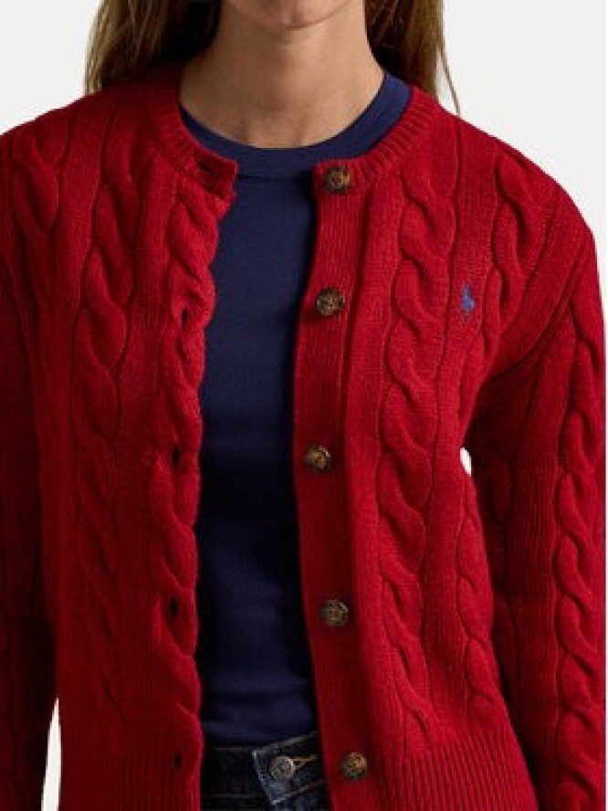 Polo Ralph Lauren Kardigan 211972104013 Czerwony Slim Fit