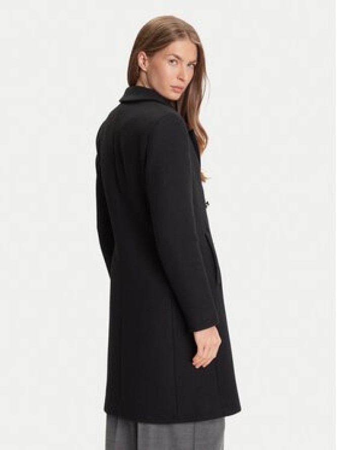 Rinascimento Płaszcz wełniany CFC0126118003 Czarny Regular Fit