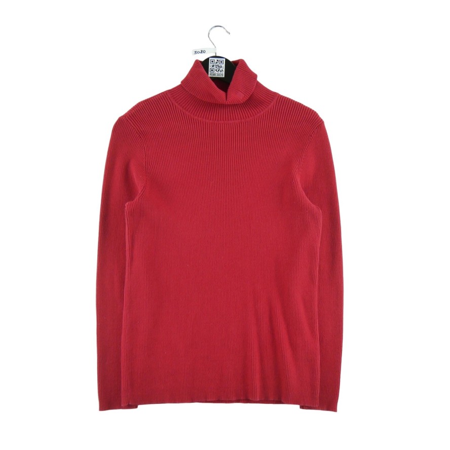 Second life - Kobiecy Sweter z Golfem w Kolorze Czerwonym - Jak nowy
