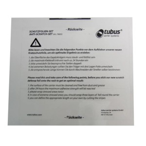 Folia ochronna Tubus - zestaw 3 naklejek