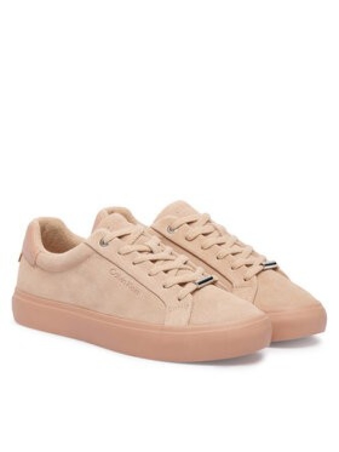 Calvin Klein Sneakersy Lace-Up Sneaker Suede/Wl Ck HW0HW02679 Różowy