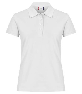 clique Heavy Premium Polo Women z 100% czesaną bawełną – white